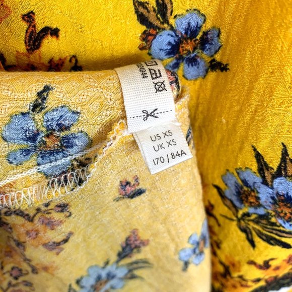 FREE PEOPLE Stevie Yellow Lace Trimmed Maxi Dress Sz XS - Picture 10 of 12